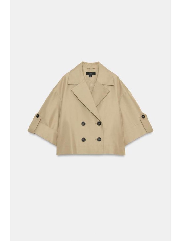 Zara Short Trench With Rolled Sleeves — image 4 of 6